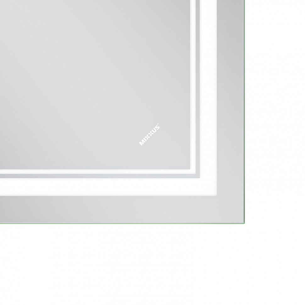 Дзеркало MIXXUS PREMIUM QUADRO MR20-80x60-REVERSE з LED Touch, Anti-fog, димером, рег. яскравості (MP6619)