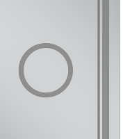 Дзеркало MIXXUS PREMIUM QUADRO MR20-100x80 з LED Touch, Anti-fog, димером, рег. яскравості, лінзою (MP6623)