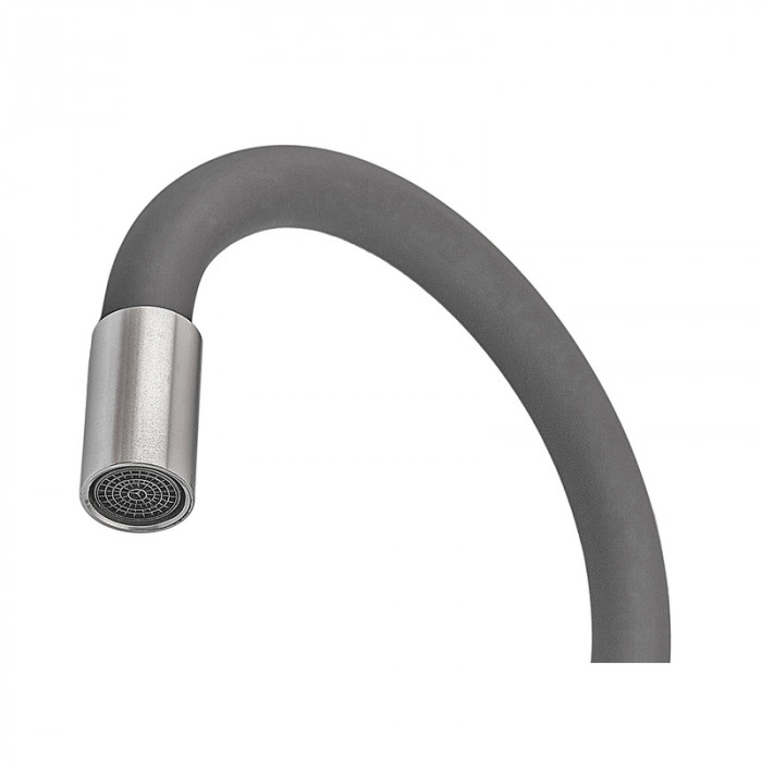 Змішувач для кухні Armata SUS-011 Refl.Gray із силіконовим виливом (вилив сірий) (CH6481)