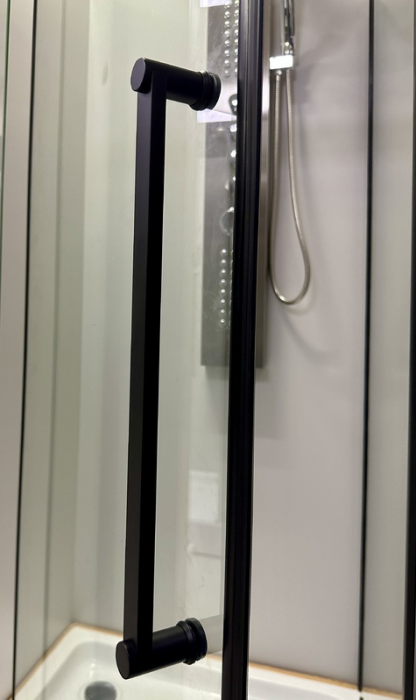 Душова кабіна Veronis KN-16-12 БЕЗ ПІДДОНУ Чорний профіль 120х80х190