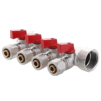 Колектор для теплої підлоги на 4 контура Koer KR.1126-4 1"x4 ways (KR2840)