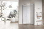 Душова кабіна без піддону Koer SR SC06-90x90x200-TR-01 прозоре скло Easy Clean 8мм, хром (KR5364)