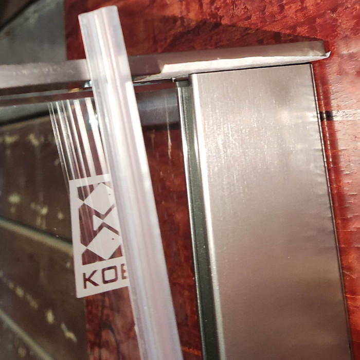 Душова перегородка Koer SR SP02-100x200-TR-07 Walk-In прозоре скло Easy Clean 8мм, графіт (KR5397)