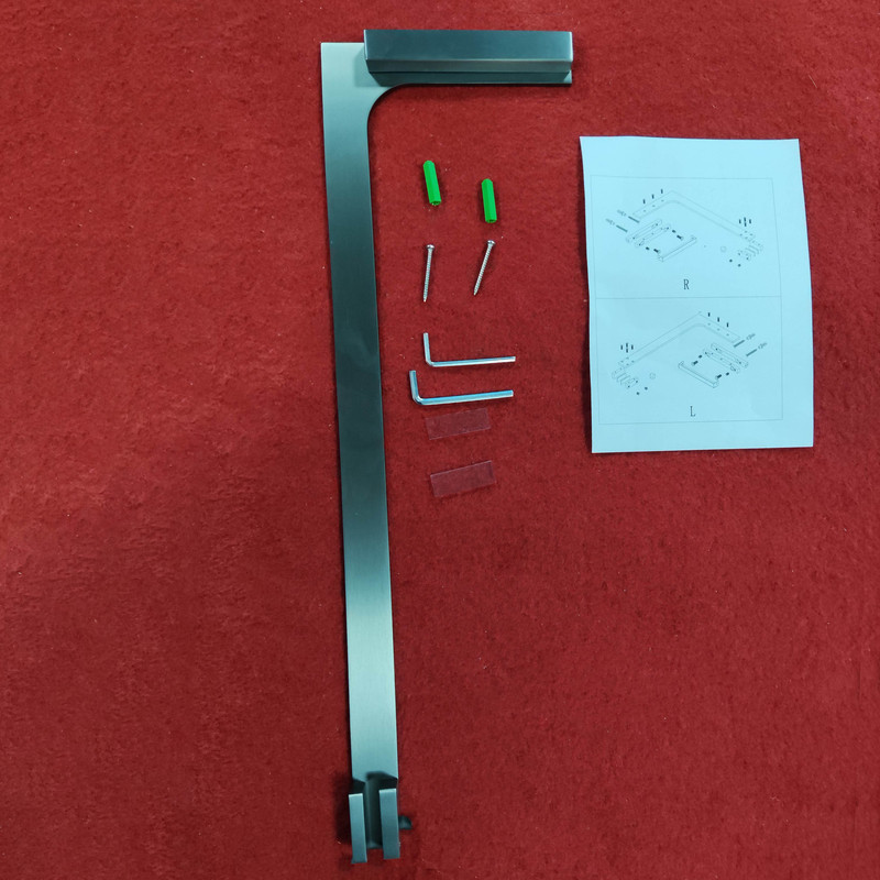 Душова перегородка Koer SR SP02-100x200-TR-07 Walk-In прозоре скло Easy Clean 8мм, графіт (KR5397)