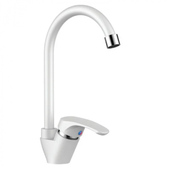 Змішувач для кухні Plamix Afina-011 White (без підведення) (PM0686)