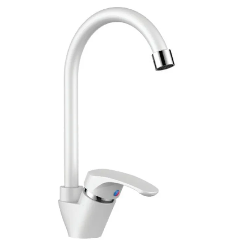 Змішувач для кухні Plamix Afina-011 White (без підведення) (PM0686)