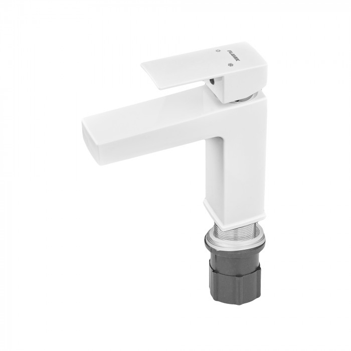 Змішувач для умивальника Plamix Kubus-001 SET White (з підведенням) (PM0671)