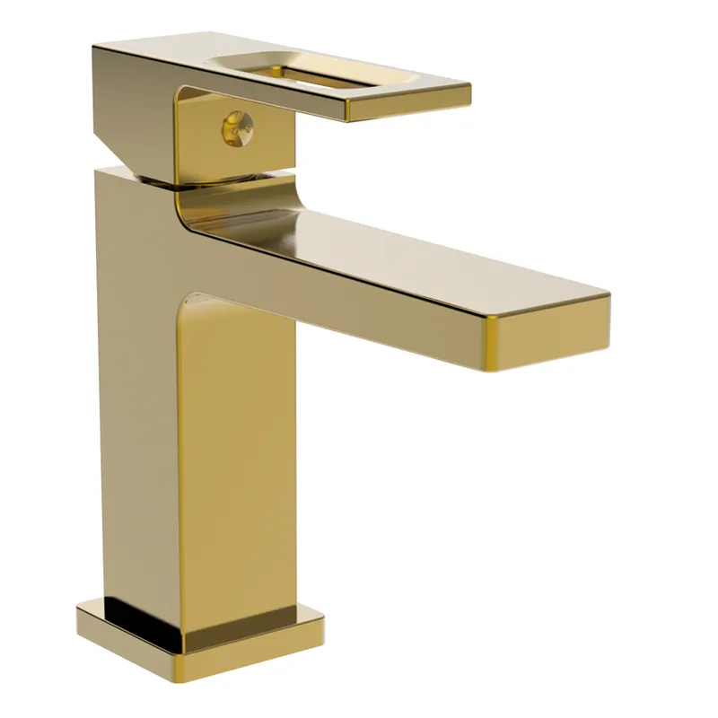 Змішувач для умивальника Haiba KANT 001 BRUSHED GOLD (HB9605)