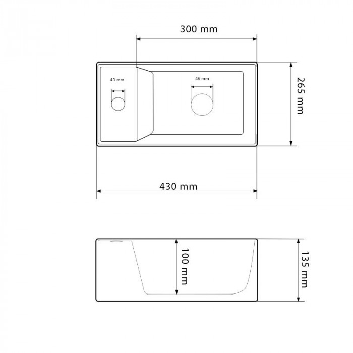 Умивальник (раковина) VBI LECCO WHITE накладний