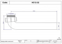 Труба для сифону до умивальника 1.1/4*32мм*200мм HC12-32