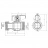 Кран кульовий Roho R115-075B -3/4"х3/4" прямий Н/Г, ручка "метелик" чорна (RO0234)