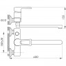 Змішувач для ванни Zerix JLB 181 (ZX2943)