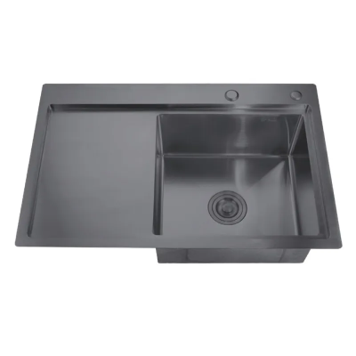 Мийка Zerix ZH7849R-215 Nano-Black (3.0/0.8) з нержавіючої сталі (MX1592)