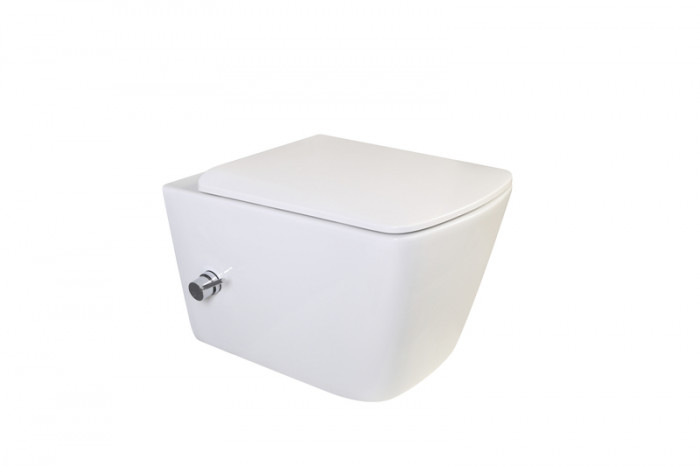 Унітаз-біде підвісний Mixxus Premium QUADRO-1301-R 510x350x345mm система змиву RIMLESS (MP6658)