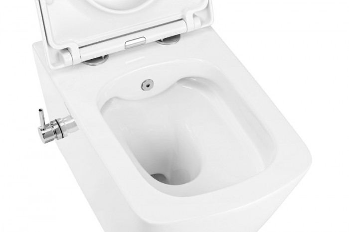 Унітаз-біде підвісний Mixxus Premium QUADRO-1301-R 510x350x345mm система змиву RIMLESS (MP6658)