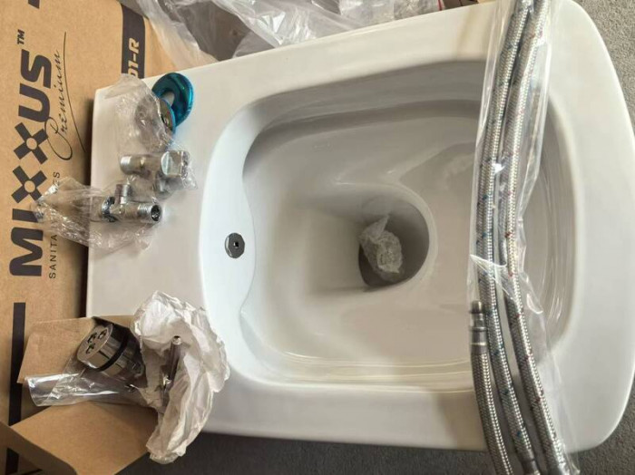 Унітаз-біде підвісний Mixxus Premium QUADRO-1301-R 510x350x345mm система змиву RIMLESS (MP6658)