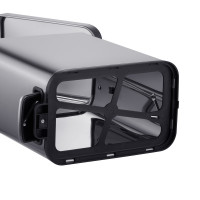 Відро для сміття з плавним закриттям прямокутне MIXXUS PREMIUM QUADRO-TC0105 SS COLOR 5л (колір нержавійка) (MI7062)