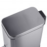 Відро для сміття з плавним закриттям прямокутне MIXXUS PREMIUM QUADRO-TC0105 SS COLOR 5л (колір нержавійка) (MI7062)