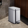 Відро для сміття з плавним закриттям прямокутне MIXXUS PREMIUM QUADRO-TC0105 SS COLOR 5л (колір нержавійка) (MI7062)