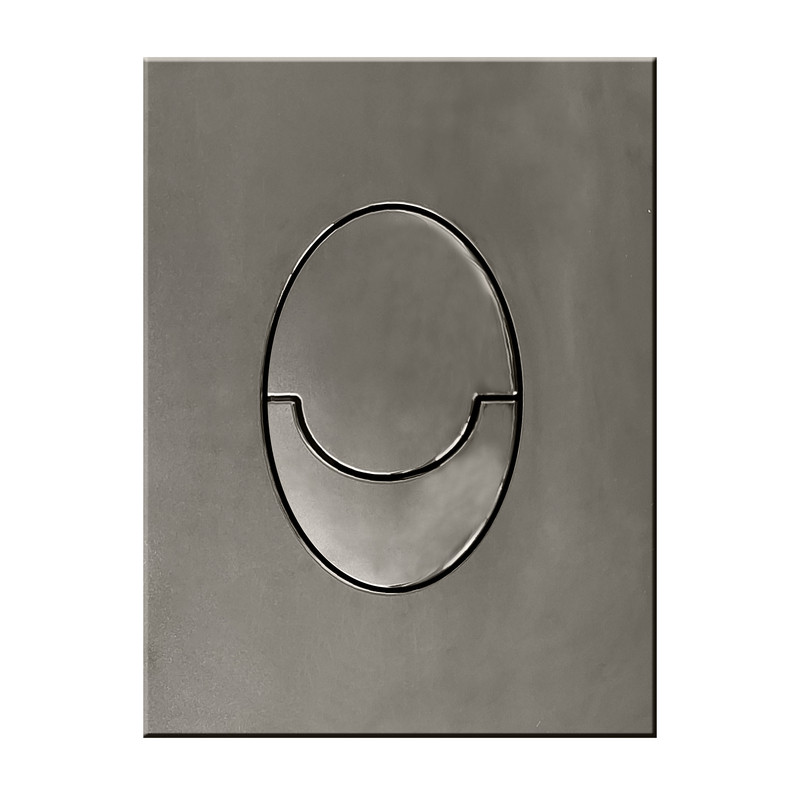 Панель змиву Koer KT-0606-07 157x198x10mm пластикова, кнопка закруглена (колір графіт) (KR5712)