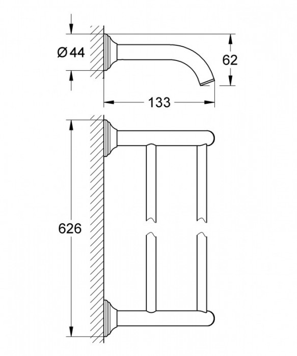 Подвійний тримач для рушників Grohe Essentials Authentic (40654001)