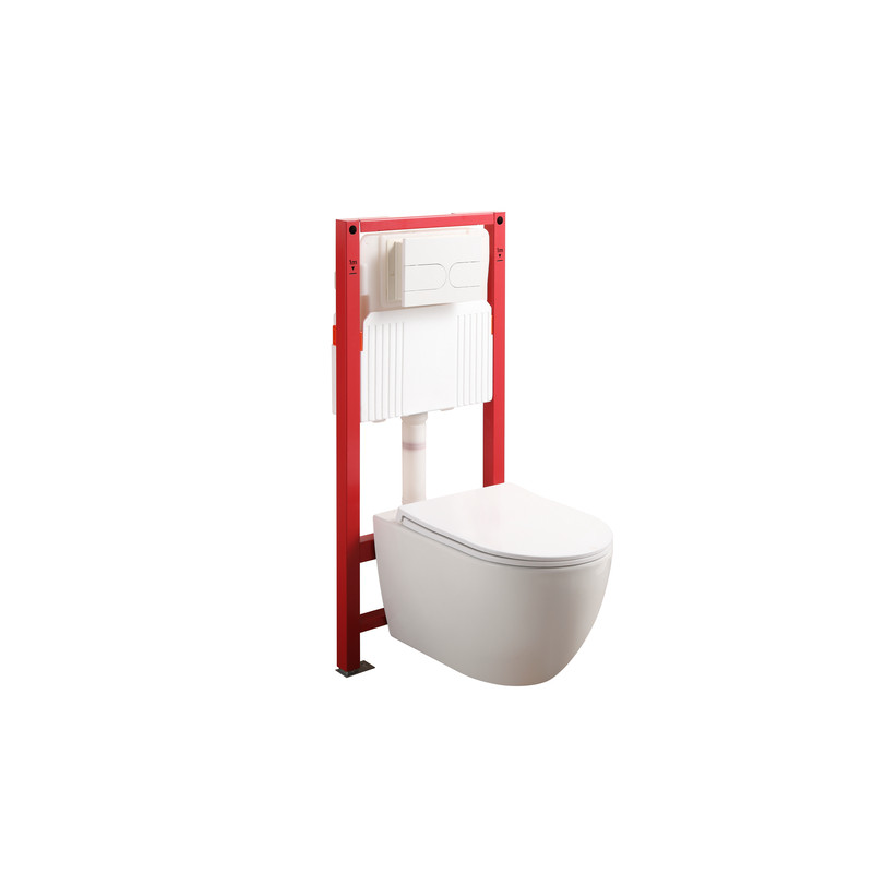 MIXXUS PREMIUM ELLIPSE-SET-2101 Комплект: Унітаз система змиву TORNADO 3.0+ Інсталяція з панеллю змиву WHITE (MP6667)