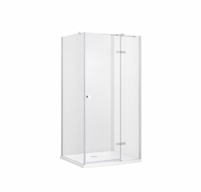Кабіна квадратна PIXA 90x90x195 права: скло прозоре, профіль хромований