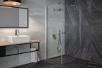Кабина квадратная PIXA 90x90x195 правая: стекло прозрачное, профиль хромированный