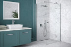 Кабина квадратная PIXA 90x90x195 правая: стекло прозрачное, профиль хромированный