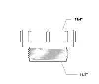 Редукція пластикова BP1 1/4"*P1 1/2" HC55