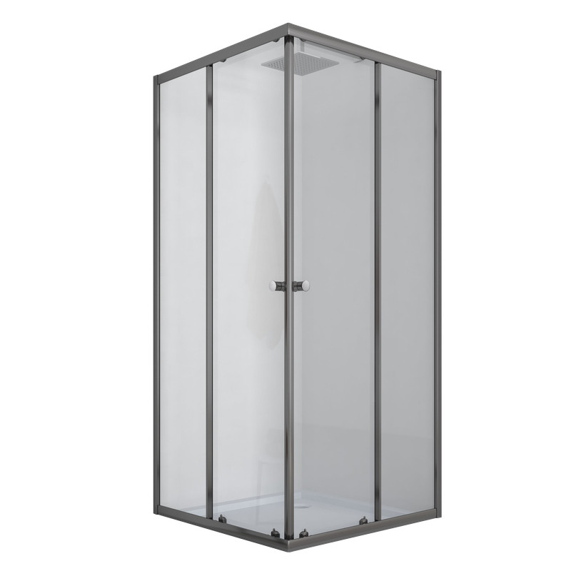 Душова кабіна з низьким піддоном Mixxus CUBIC SCT01-90x90x195-TR GRAPHITE прозоре скло 4мм (MI6905)