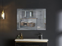 Дзеркало Mixxus STYLE MR03-90x70 з Led Touch, Anti-fog, димером, регулятором яскравості, годинником (MI6007)
