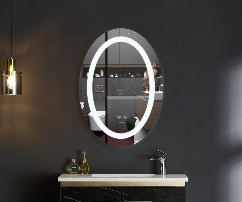 Дзеркало Mixxus PLAIN MV03-50x70 з Led Touch, Anti-fog, димером, регулятором яскравості (MI6664)