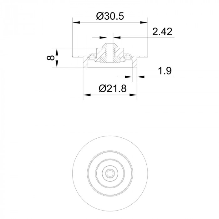 Мембрана для наповнювального клапана бачка унітазу Koer KT-1409 для KT-0101, KT-0102 (KR5706)