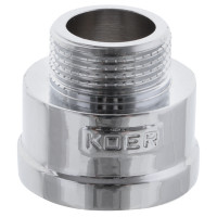 Перехідник (коннектор) 3/4 "х1" (хром) Koer KF.A0810.CHR (KF0136)