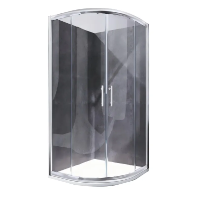 Душова кабіна без піддону Koer SR SC04-100x100x195-TR-01 прозоре скло Easy Clean 5мм, хром (KR5361)