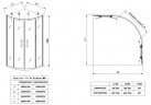 Душова кабіна без піддону Koer SR SC04-100x100x195-TR-01 прозоре скло Easy Clean 5мм, хром (KR5361)