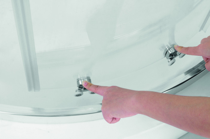 Душова кабіна без піддону Koer SR SC04-100x100x195-TR-01 прозоре скло Easy Clean 5мм, хром (KR5361)