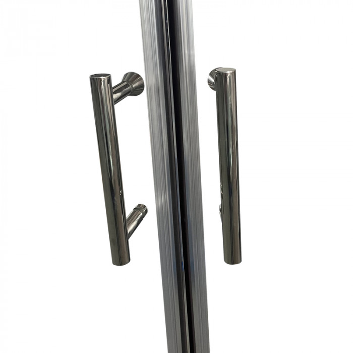 Душова кабіна без піддону Koer SR SC04-100x100x195-TR-01 прозоре скло Easy Clean 5мм, хром (KR5361)