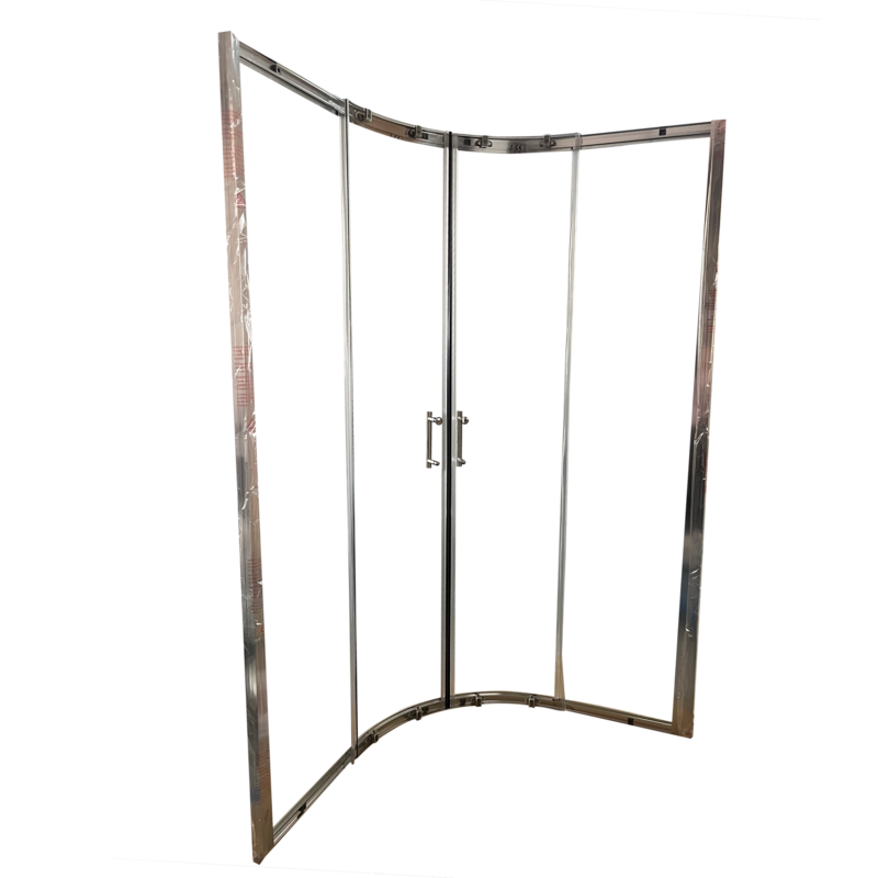 Душова кабіна без піддону Koer SR SC04-100x100x195-TR-01 прозоре скло Easy Clean 5мм, хром (KR5361)