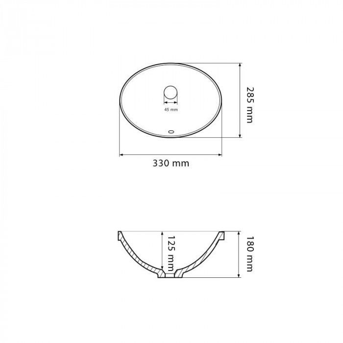 Умивальник (раковина) VBI MESTRE S WHITE врізний