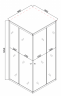 Душова кабіна без піддону Mixxus CUBIC SC01-90x90x185-TR GRAPHITE прозоре скло 4мм (MI6907)
