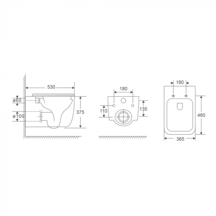 Комплект Grohe Set Унітаз DIVERSE-0301-T1 + Інсталяція Grohe Rapid SL 38772001 (38772001DIVERS0301T1)