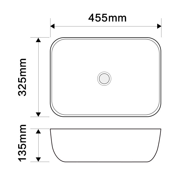 Раковина накладна MIXXUS PREMIUM DIVERSE-0112 MARBLE-BLACK 455х325х135mm (MP6541)