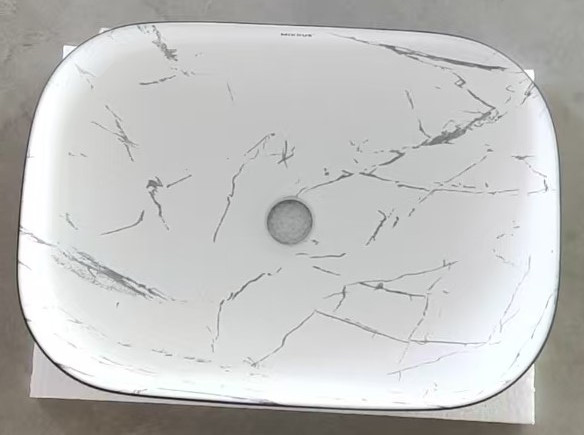 Раковина накладна MIXXUS PREMIUM DIVERSE-0112 MARBLE-BLACK 455х325х135mm (MP6541)