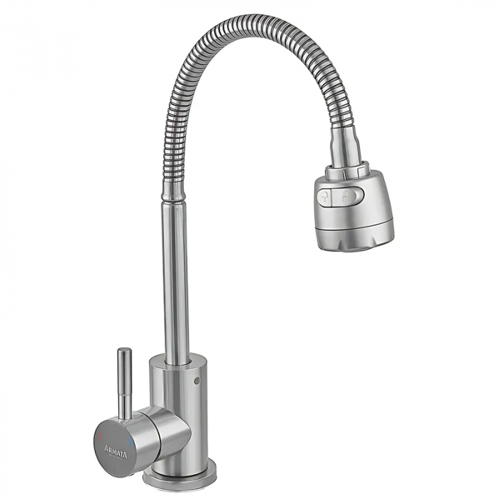 Змішувач для кухні Armata SUS-011 Reflector з рефл. виливом з нерж. сталі  (CH6482)