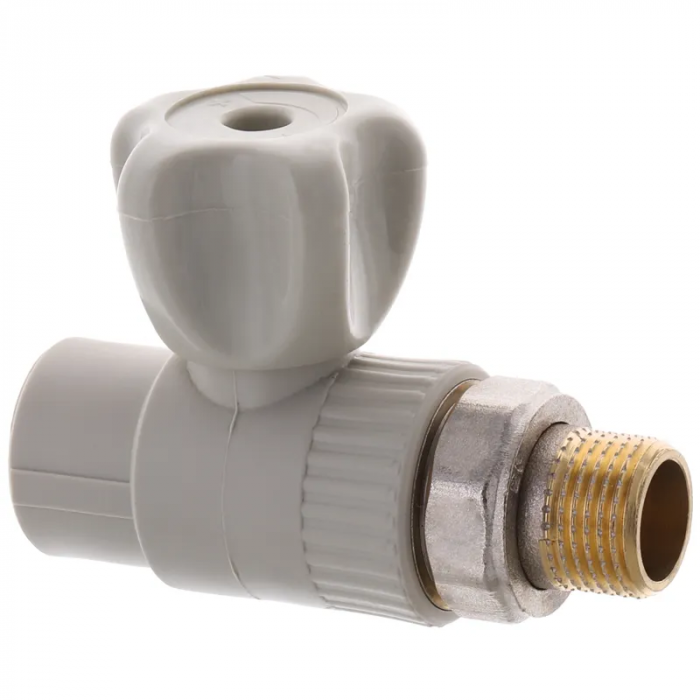 Кран радіаторний прямий Europroduct EP.0123 - 20x1/2M" (сталева куля) (EP4048)