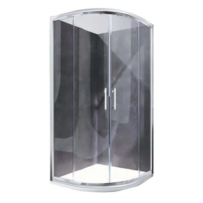 Душова кабіна без піддону Koer SR SC04-100x100x195-TR-01 прозоре скло Easy Clean 5мм, хром (KR5361)