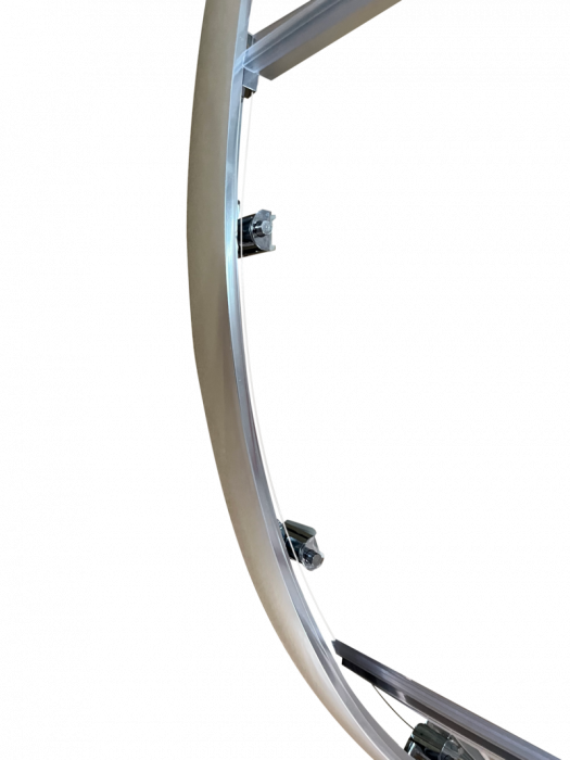 Душова кабіна без піддону Koer SR SC04-100x100x195-TR-01 прозоре скло Easy Clean 5мм, хром (KR5361)