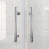 Душова кабіна без піддону Koer SR SC04-100x100x195-TR-01 прозоре скло Easy Clean 5мм, хром (KR5361)